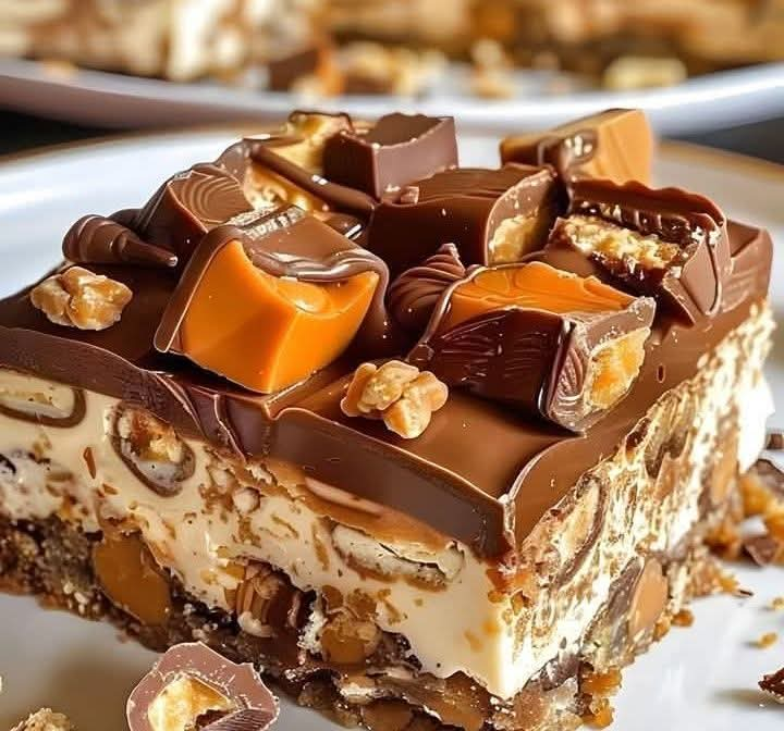 Caramel Chocolate Crunch Bars