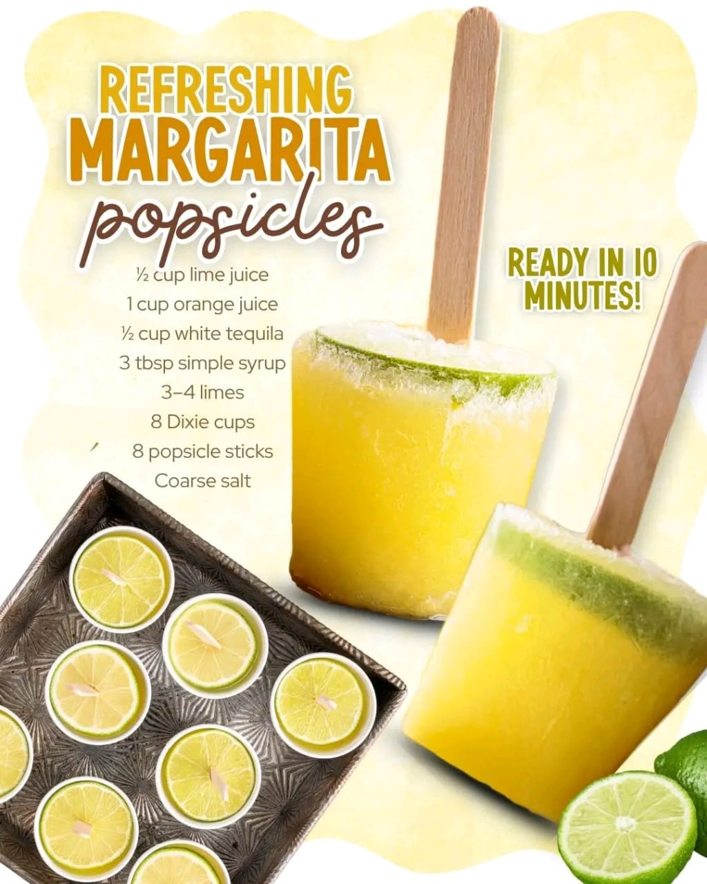 Margarita Popsicles are the perfect frozen treat