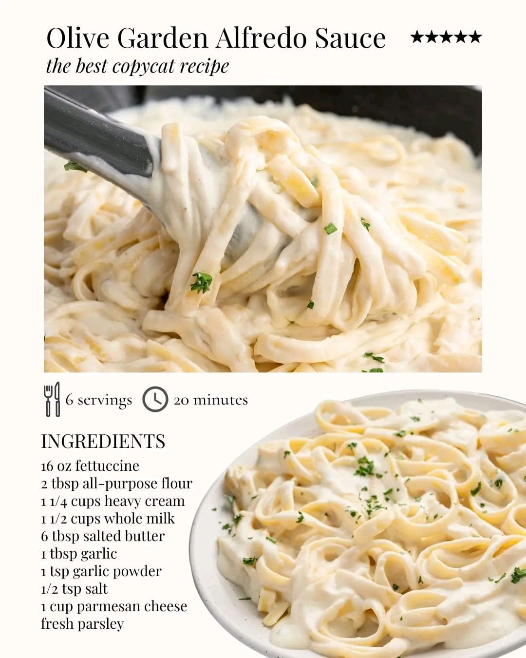 Copycat Olive Garden Alfredo