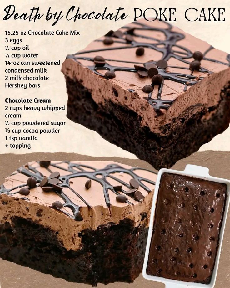 DEATH BY CHOCOLATE POKE CAKE