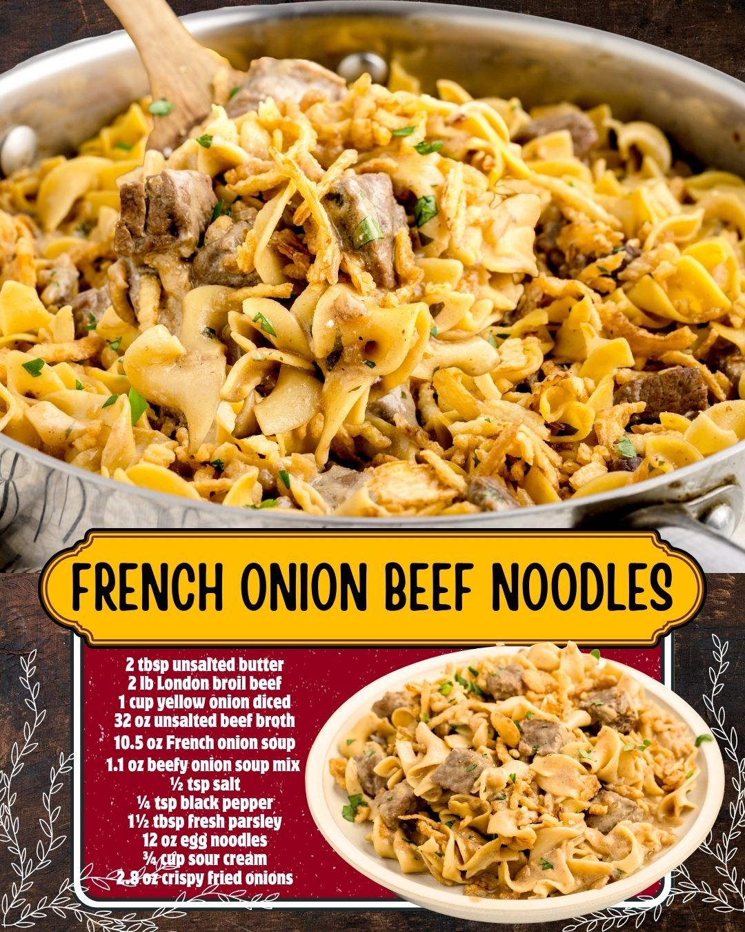 FRENCH ONION BEEF NOODLES